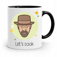 Kubek Czarny Prezent Dla Kucharza Let's Cook Z Nadrukiem Ze Zdjęciem