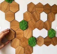 Płytki heksagonalne drewno PLASTER MIODU złoty dąb