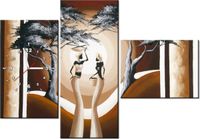 100CM 70CM ZEGAR 3 ELEM SPACER O ZACHODZIE SŁOŃCA ŚCIENNY OBRAZ