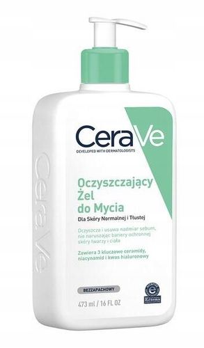 CERAVE Oczyszczający żel do mycia skóra normalna mieszana i tłusta 473 ml na Arena.pl