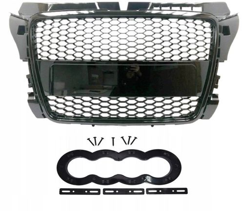 grill atrapa audi a3 8p 08-12 rs look black polysk na Arena.pl