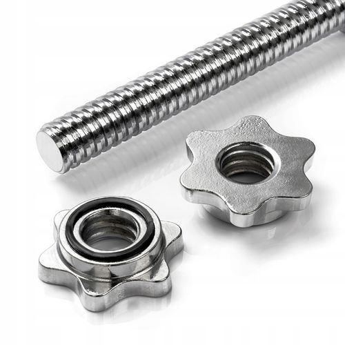 GRYFIKI METALOWE CHROMOWANE Z NAKRĘTKAMI METEOR 2szt. 35,5 cm/25 mm na Arena.pl