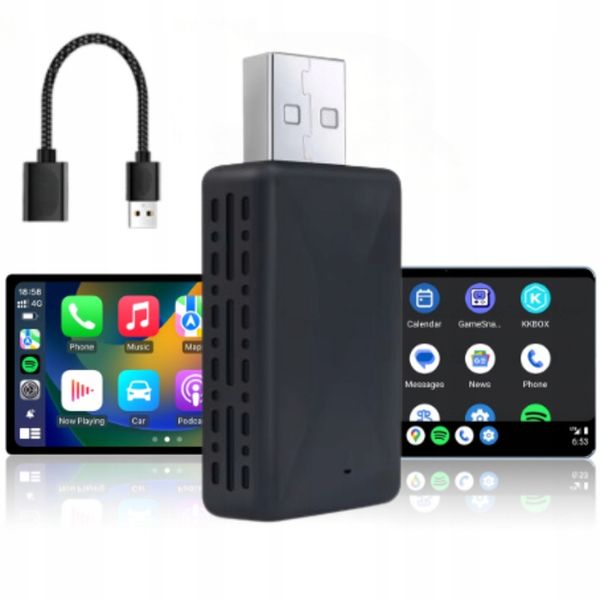 BEZPRZEWODOWY CARPLAY ADAPTER MINI USB DO ANDROID AUTO IPHONE IOS zdjęcie 1