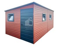 Schowek Domek Ogrodowy 2,5x4m - Drzwi 3x Okno Dach ID646