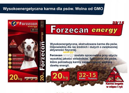 Forzecan Energy DLA OWCZARKA 51% mięsa BezGMO 20kg na Arena.pl