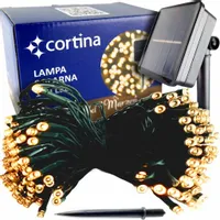 GIRLANDA SOLARNA LAMPKI 100 LED LAMPA OGRODOWA NA OGRÓD SOLAR 12M 600mAh