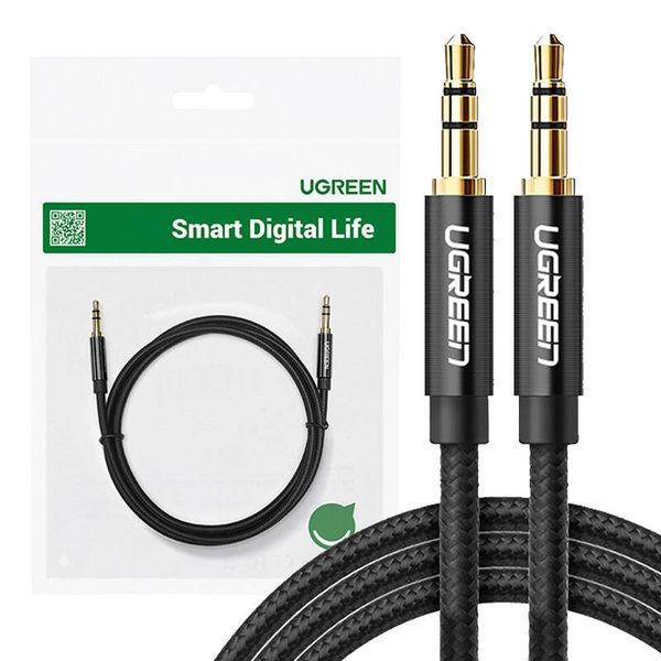 Kabel mini jack 3,5mm UGREEN AV112, AUX, 2m (czarny) zdjęcie 1