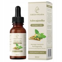 Ashwagandha EKSTRAKT 10% Krople 30 ml NA STRES Koncentrację MOCNY SEN