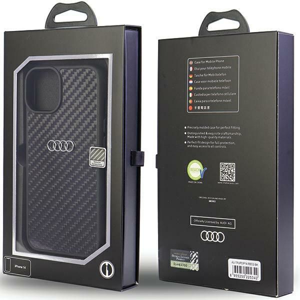 Etui Audi do iPhone 15, iPhone 14, iPhone 13, Czarny zdjęcie 3