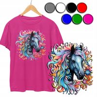 KOSZULKA DZIECIĘCA T-SHIRT Z NADRUKIEM - KOŃ KONIE KONIK - XS 110-116