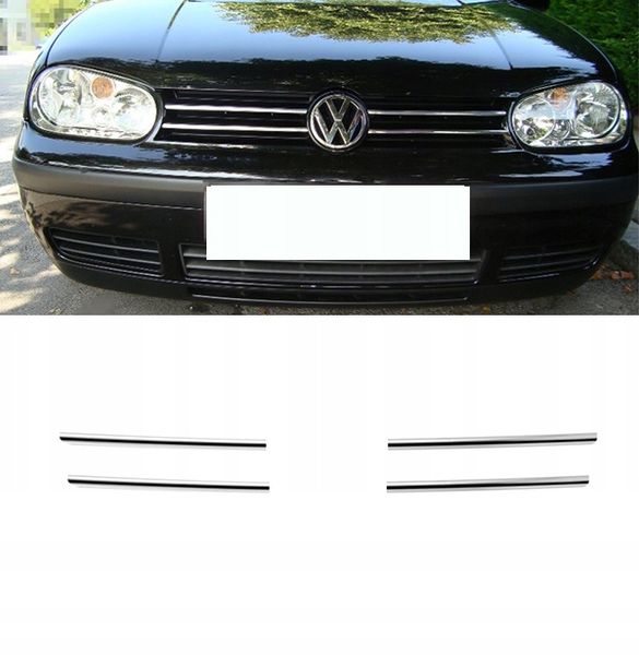 VW GOLF IV 4 - Listwy CHROM GRILL atrapa Tuning zdjęcie 16