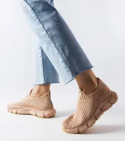 Beżowe sportowe sneakersy wsuwane  Obenor 39