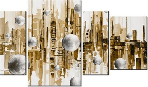 135CM 80 OBRAZ 4 ELEM MIASTO ZE SNU SEPII ŚCIENNY na Arena.pl