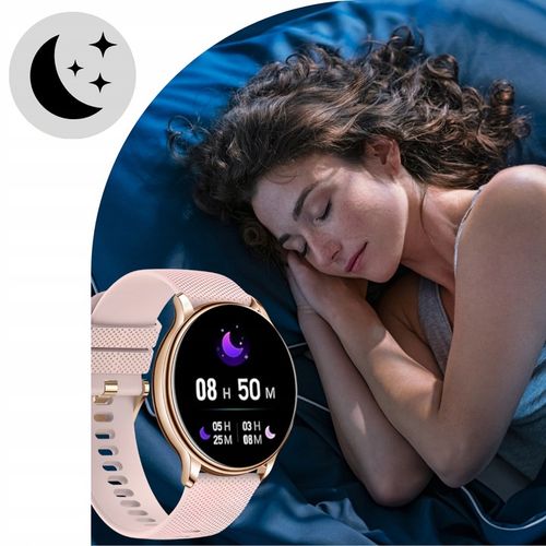 SMARTWATCH ZEGAREK DAMSKI ELEGANCKI ROZMOWY POWIADOMIENIA MENU PL AMOLED na Arena.pl