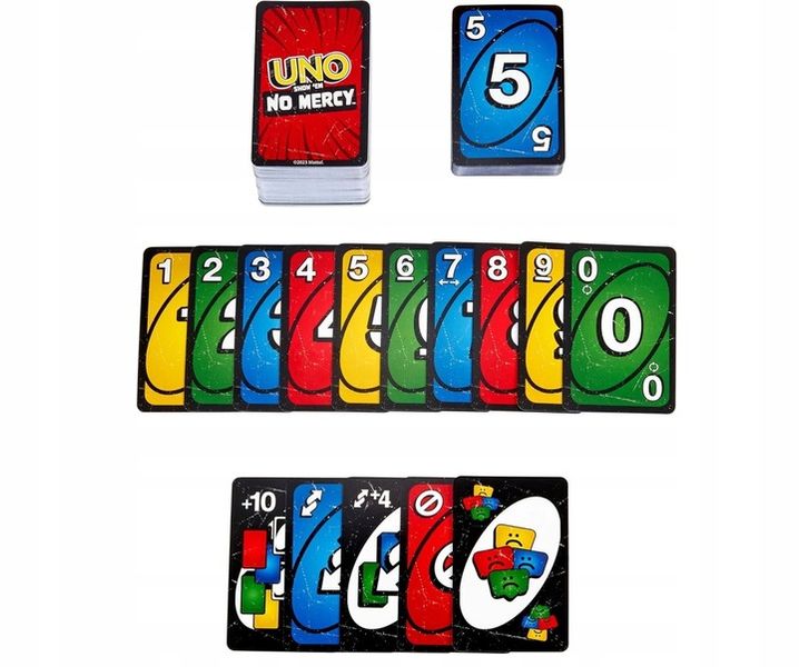 GRA KARTY UNO NO MERCY BEZ LITOŚCI oryginalne kultowe karty firmy Mattel zdjęcie 3