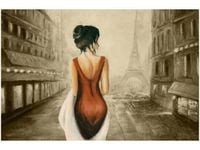 OBRAZ PARYSKI SPACER KOBIETY FRANCE