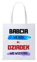 Dla Dziadka Na Prezent Torba Eco Biała Shopper Z Nadrukiem Ze Zdjęciem