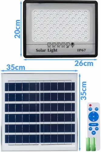 MOCNY NAŚWIETLACZ LED HALOGEN LAMPA SOLARNA ZEWNĘTRZNA IP67 100W 10.000lm na Arena.pl