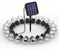 Girlanda solarna LED Lampki 5m + 20szt żarówka LED