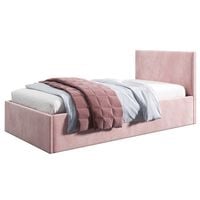 Łóżko młodzieżowe Tapczan 100x200 Basic Asti Różowy + POJEMNIK