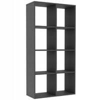 Regał Biurowy Na Segregatory 138 x 70 x 30 CM 8 Półek Homer Antracyt Szary