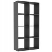 Regał Biurowy Na Segregatory 138 x 70 x 30 CM 8 Półek Homer Antracyt Szary