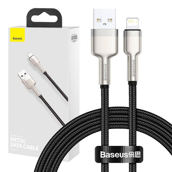Kabel USB do Lightning Baseus Cafule, 2.4A, 1m (czarny) zdjęcie 1