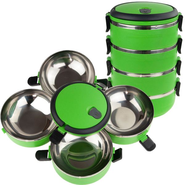 POJEMNIK NA ŻYWNOŚĆ MENAŻKA OBIADOWY LUNCH BOX 4 czesci 2,8L Termos zdjęcie 1