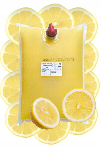 Sok z cytryny 100% 5l (sour, sok cytrynowy, tłoczony, NFC) CYTRYNA na Arena.pl