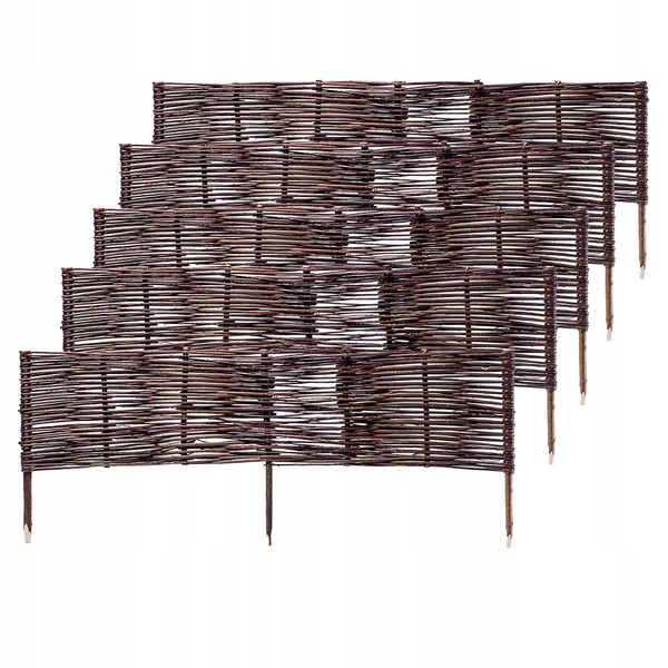Palisada Ogrodowa 100x40cm Płotek Wiklinowy 5szt zdjęcie 1