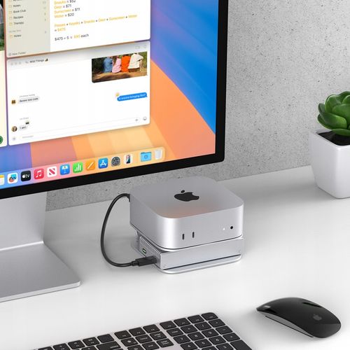Stojak aluminiowy podstawka MS60 do Mac Mini M4 M4Pro srebrna na Arena.pl