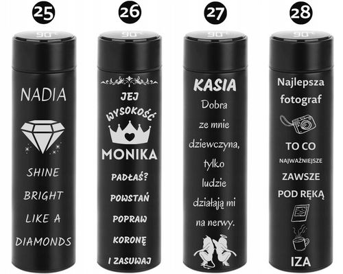 KUBEK TERMICZNY Termos LED GRAWER DO HERBATY KAWY Prezent Na URODZINY LOGO na Arena.pl