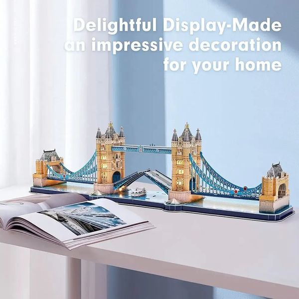 cubic fun puzzle 3d tower bridge led 5317 zdjęcie 7