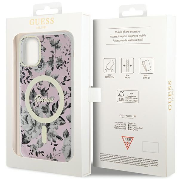Etui Guess do iPhone 11, iPhone XR, Różowy, MagSafe zdjęcie 8
