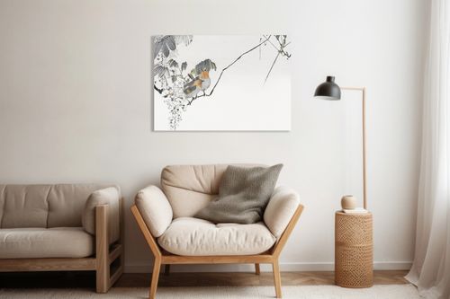 Obraz 60x40cm Two Sparrows, Seitei Japoński Vintage na Arena.pl