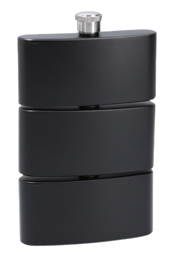 Elegancka Piersiówka Stalowa 3 w 1 Czarna Gentelo 270 ml na Arena.pl