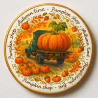 CIASTKO LUKROWANE BIG PUMPKIN TIR ROZ.S KOŁO RĘCZNIE ROBIONE