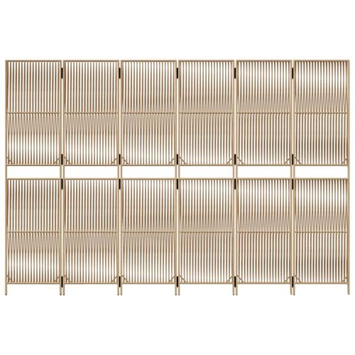 Parawan 6-panelowy, beżowy, polirattan na Arena.pl