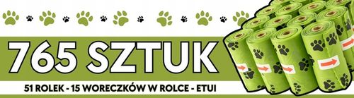 WORECZKI NA PSIE ODCHODY BIODEGRADOWALNE WORKI NA KUPY BIO + ETUI 765 sztuk na Arena.pl