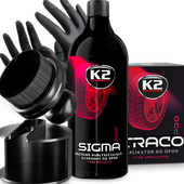 K2 Sigma Pro 1L Czernidło Dressing Do Opon + Aplikator Pędzel Gęste Włosie