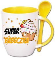 KUBEK Z ŁYŻECZKĄ PREZENT DZIEŃ KOBIET DLA KOLEŻANKI DZIEWCZYNY MAMY WZORY