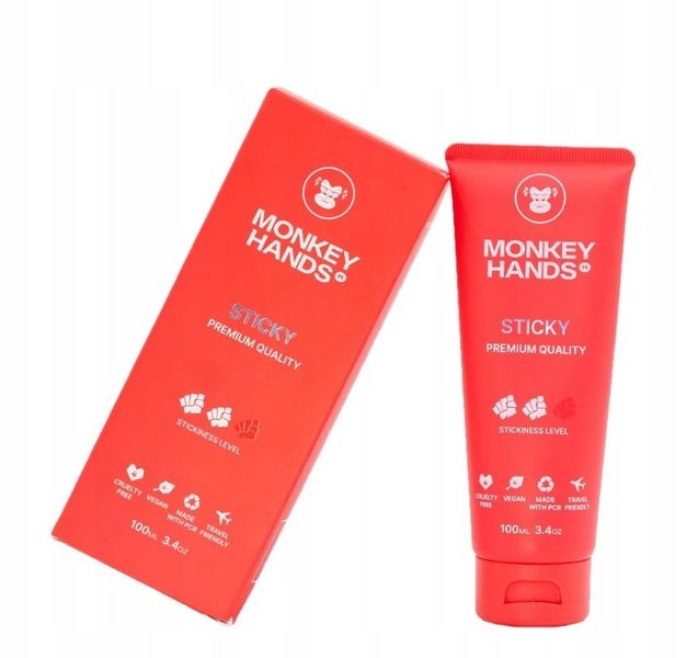 Monkey Hands - Klej Magnezja Grip do Pole Dance 100 ml, czerwony zdjęcie 2