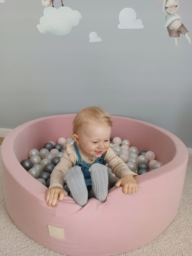Suchy Basen z Kulkami 90x30 Kojec dla Dzieci Różowy Smart 200 piłek MISIOO na Arena.pl