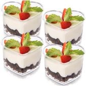 4x Kubki Pucharki Pojemniki na Desery Przekąski Przystawki do Deserów 130ml