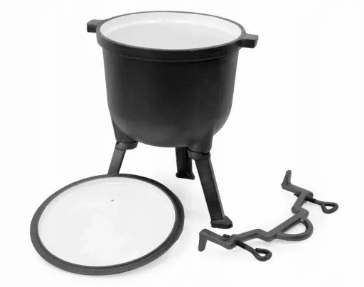 Kociołek EMALIOWANY żeliwny 4L + GRATIS ŁYŻKA zdjęcie 6