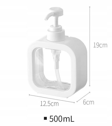 Biały Dozownik Do Mydła Płynu Pojemnik Łazienkowy na Arena.pl