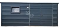 Schowek domek ogrodowy 4,5x2m brama dwuskrzydłowa okno dach TKD365