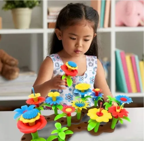 OGRÓD KREATYWNY KWIATY UKŁADANKA KLOCKI 148 SZT. na Arena.pl