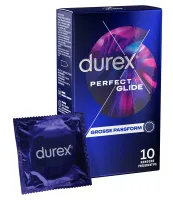 durex perfect glide prezerwatywy grube, intensywnie nawilżane 10 szt.