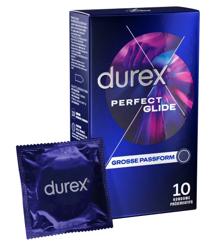 durex perfect glide prezerwatywy grube, intensywnie nawilżane 10 szt. na Arena.pl
